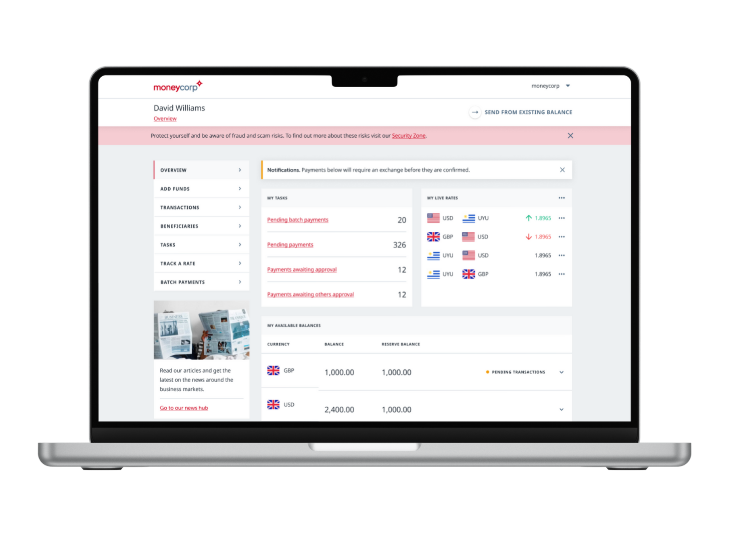 Discover Moneycorp Online